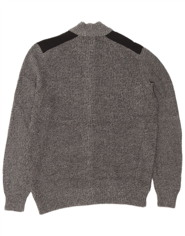 IZOD Herre cardigan sweater Medium Grey Colourblock Bomuld