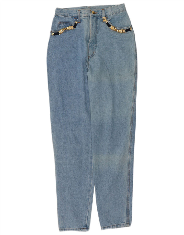 Vintage dame jeans med høj talje, W28 L30 blå bomuld