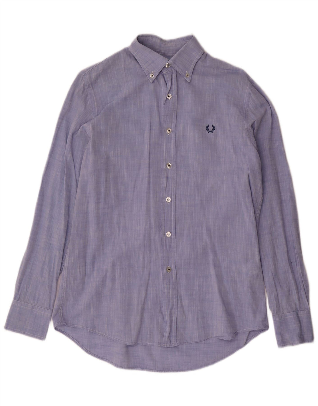 FRED PERRY Slim Fit skjorte til mænd, lille blå bomuld
