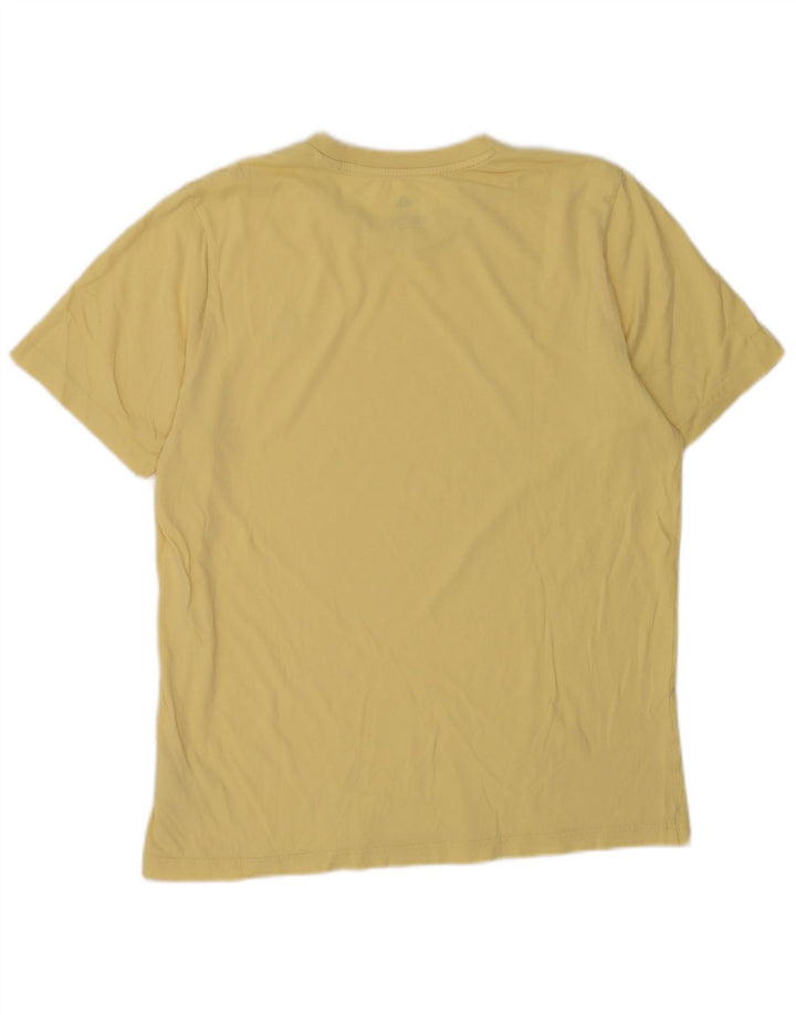 Adidas Herre T-Shirt Top Medium Gul Bomuld