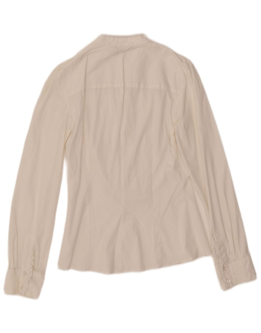 ZARA Dame Pullover Tuxedo Shirt UK 8 Small White