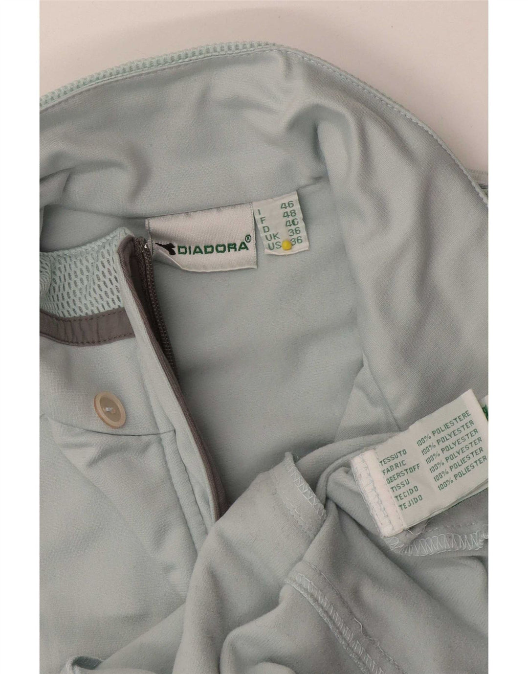 Diadora træningsdragt topjakke til kvinder UK 36 Lille blå polyester