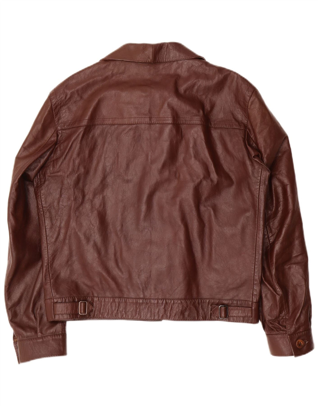 VINTAGE Herre læderjakke UK 38 Medium Brun