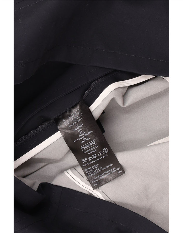 Marks & Spencer Herre Pea Coat UK 38/40 Small Navy Blue Bomuld