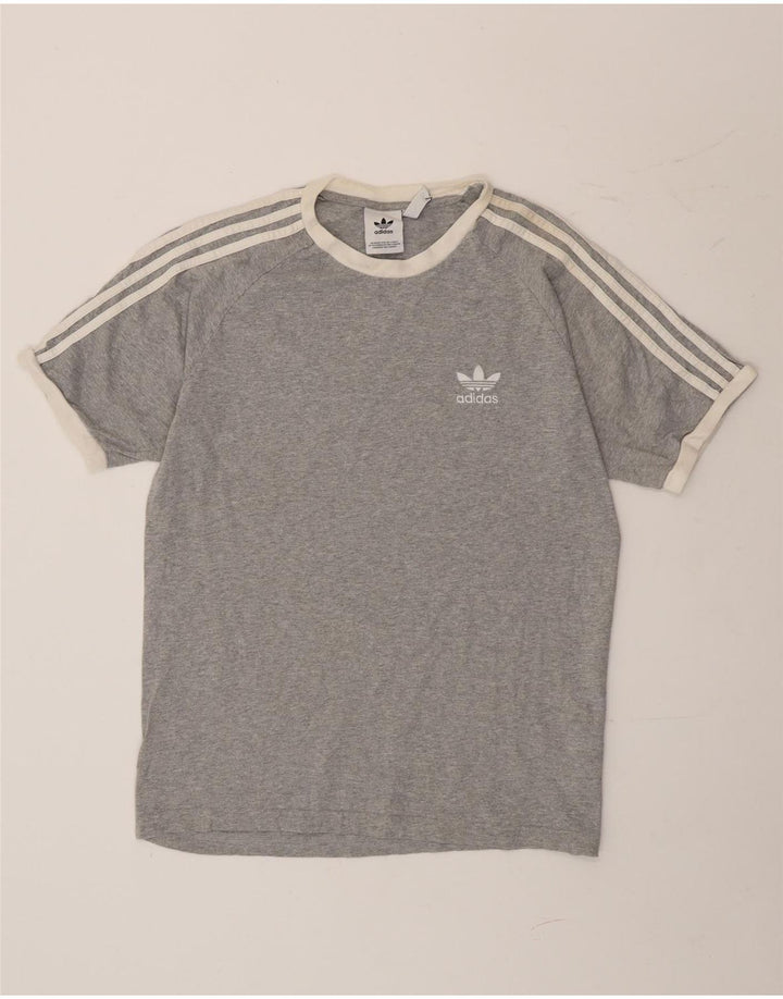 Adidas Herre T-Shirt Top Stor Grå Bomuld