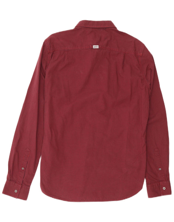Superdry Herreskjorte Medium Burgundy Gingham Cotton