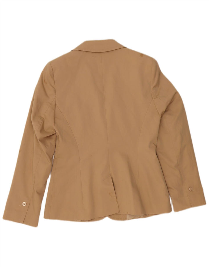 Oasis Dame 2 Button Blazer Jacket UK 12 Medium Beige Polyester Classic
