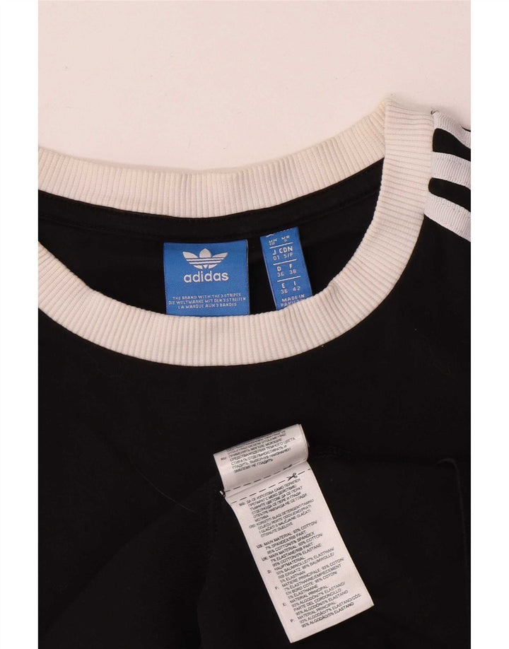 Adidas Dame Top Langærmet UK 10 Small Black Bomuld