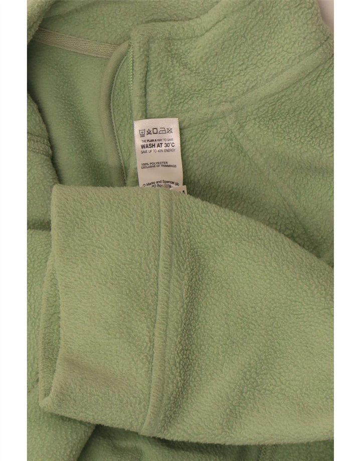 Marks & Spencer Fleecejakke til kvinder UK 16 Stor grøn polyester