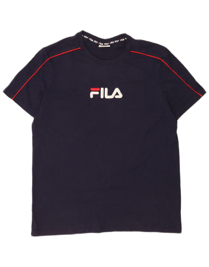Fila Herre grafisk T-shirt top XL marineblå bomuld
