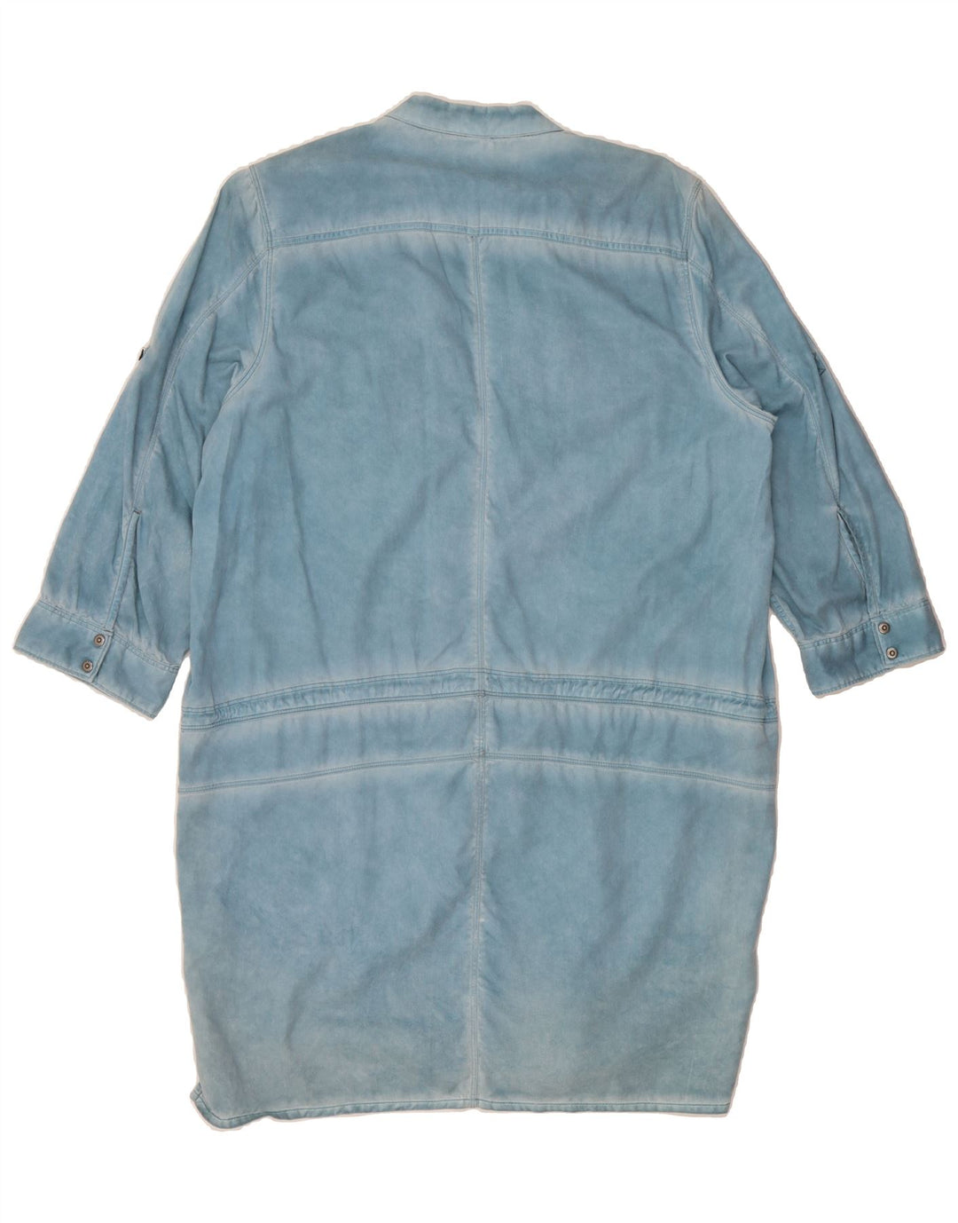 G-STAR Womens 3/4 Sleeve Basic Dress UK 14 Medium Blue Lyocell Vintage G-Star and Second-Hand G-Star from Messina Hembry 