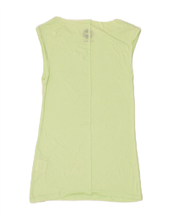 COLMAR Womens Vest Top UK 4 XS Green Viscose Vintage Colmar and Second-Hand Colmar from Messina Hembry 