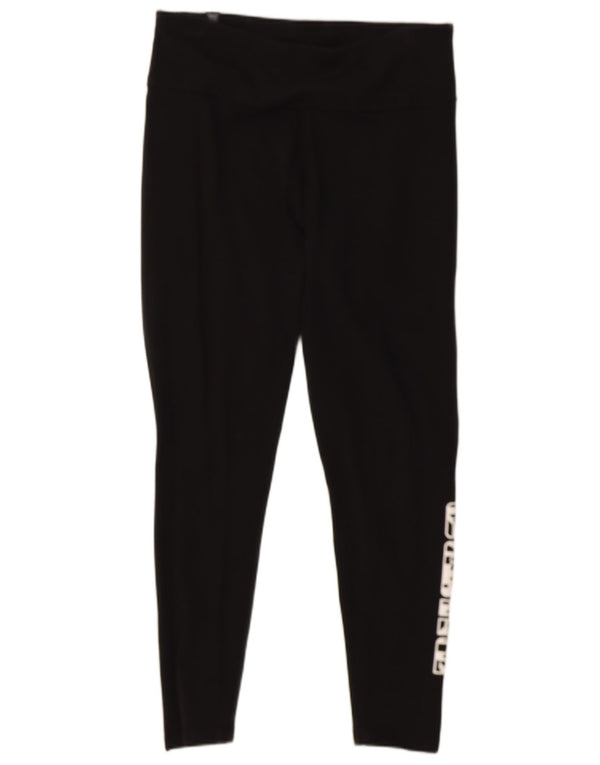 Puma Womens Grafisk Crop Leggings UK 12 Medium Black Bomuld
