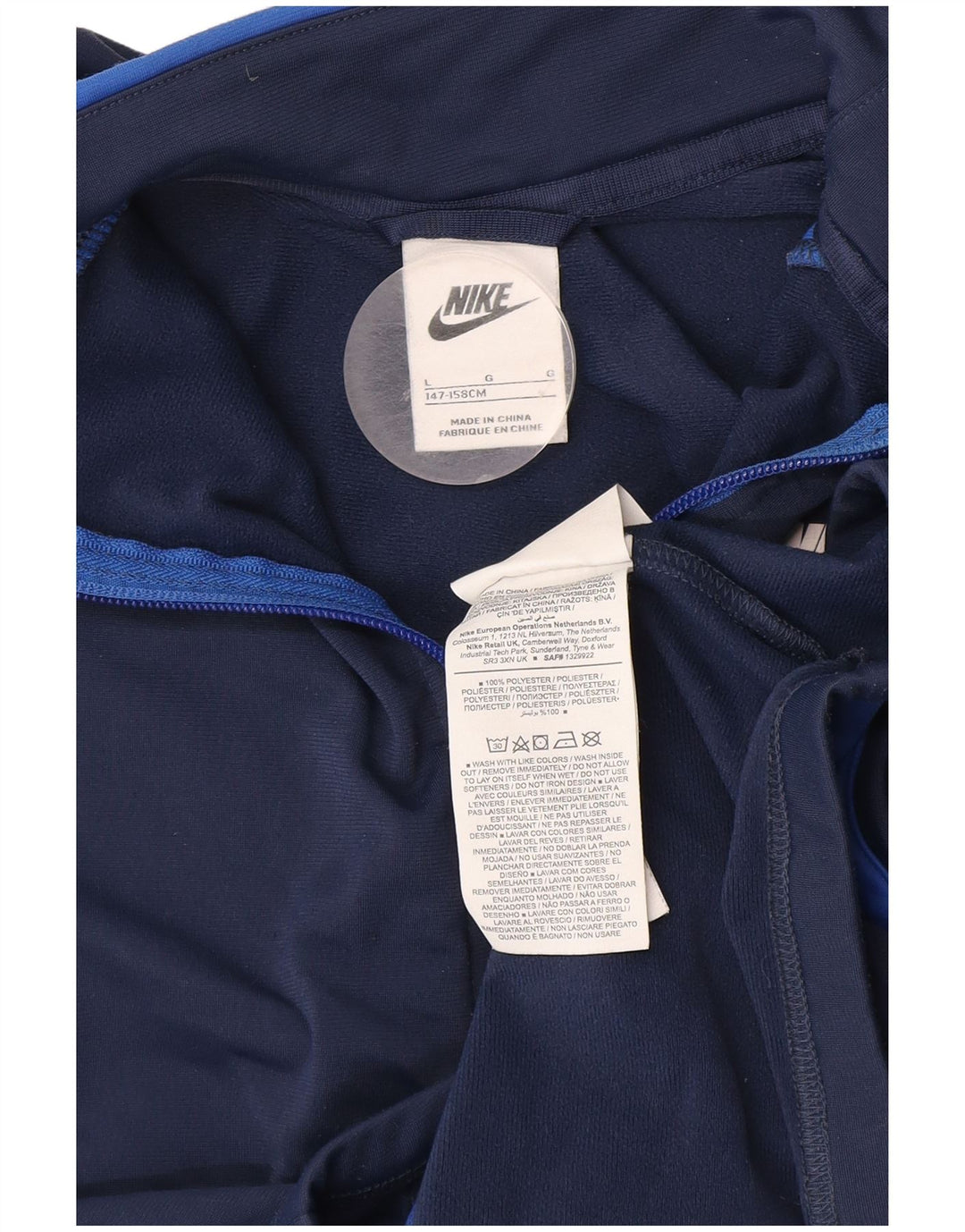 Nike træningsdragt topjakke til drenge 12-13 år Stor marineblå farveblok
