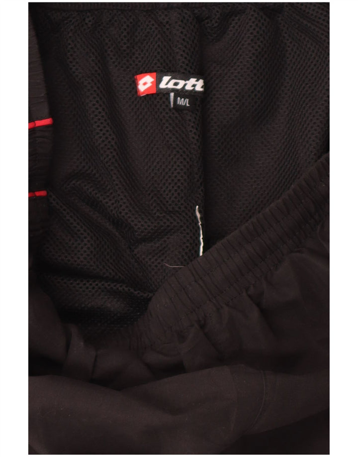 LOTTO Womens Graphic Tracksuit Trousers Joggers UK 12 Medium  Black