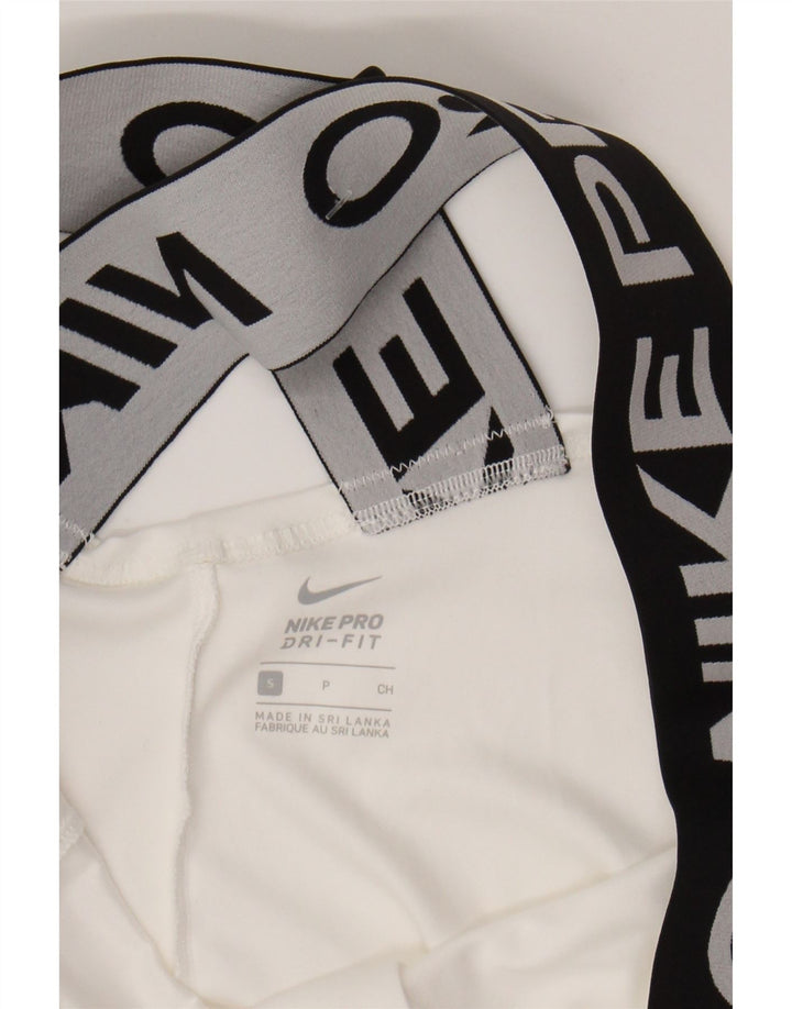 NIKE Womens Graphic Vest Top UK 10 Small White Polyester