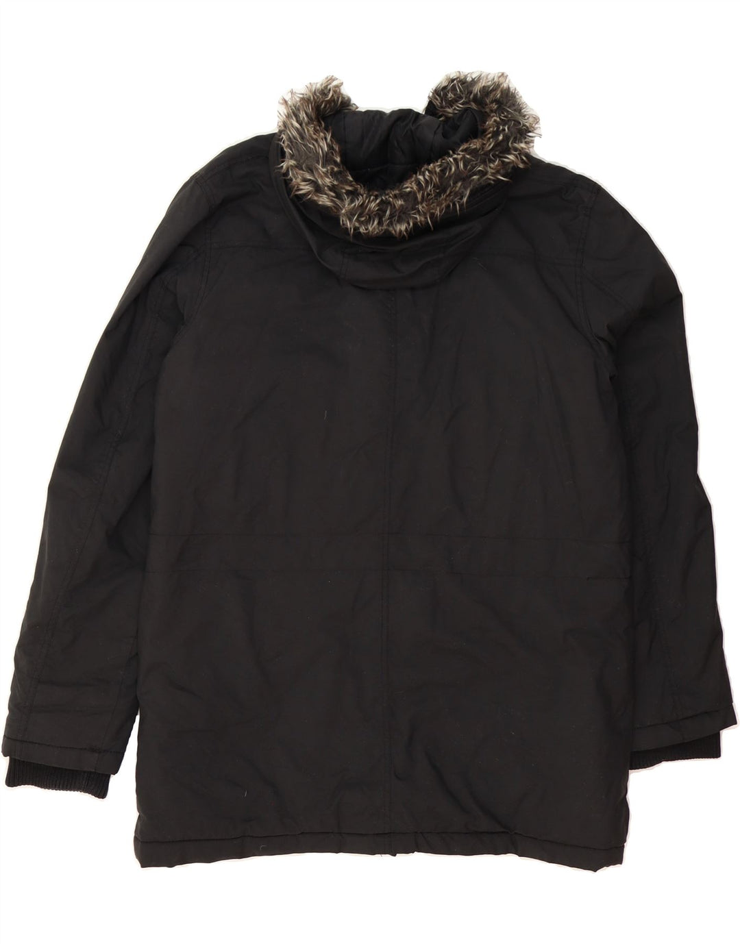 JULES Mens Hooded Parka Jacket UK 42 XL Black Vintage Jules and Second-Hand Jules from Messina Hembry 