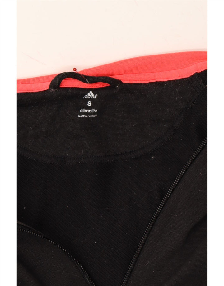 ADIDAS Womens Climalite Zip Hoodie Sweater UK 10 Small Black Polyester Vintage Adidas and Second-Hand Adidas from Messina Hembry 