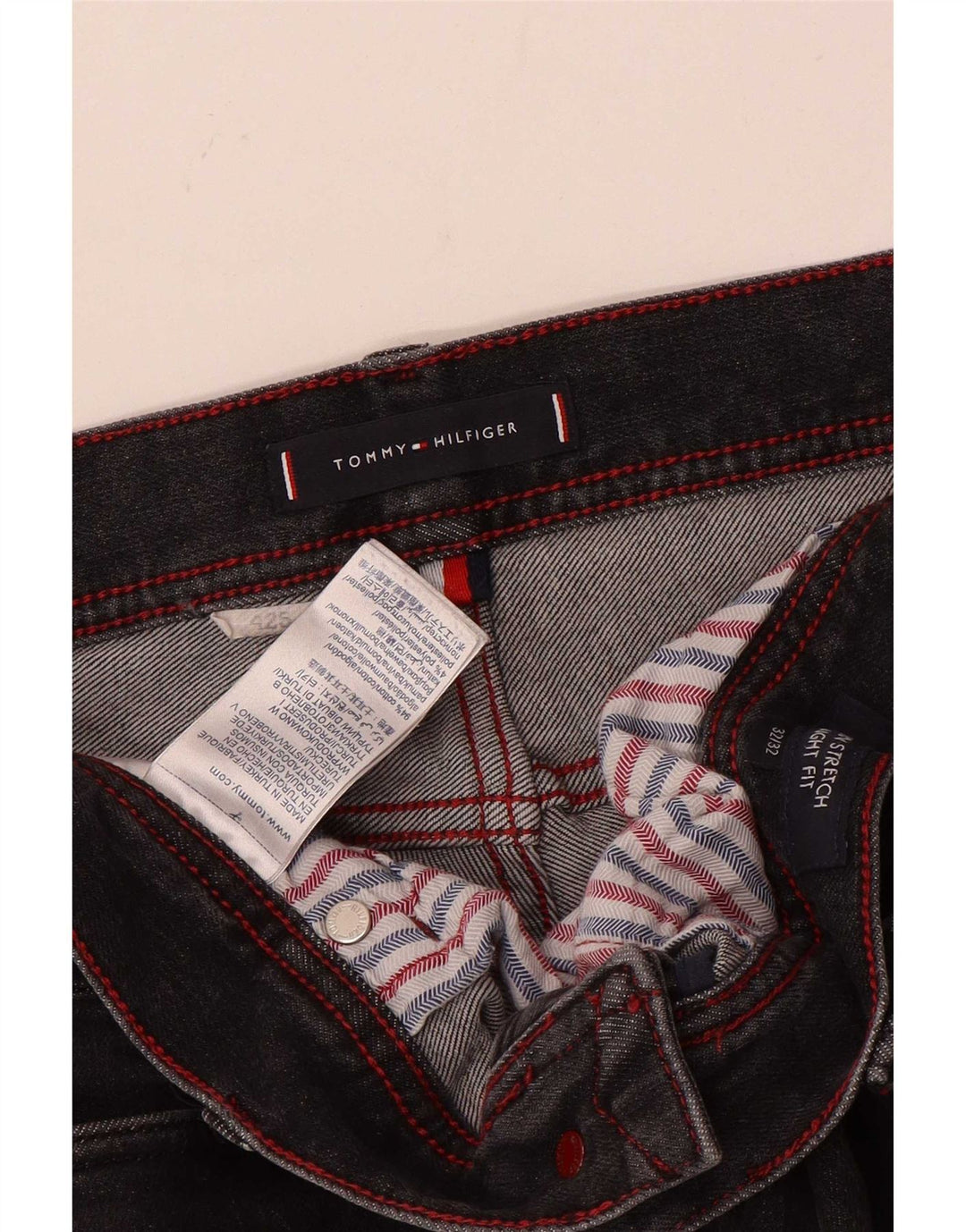 Tommy Hilfiger Straight Jeans til mænd W32 L29 Grå Bomuld