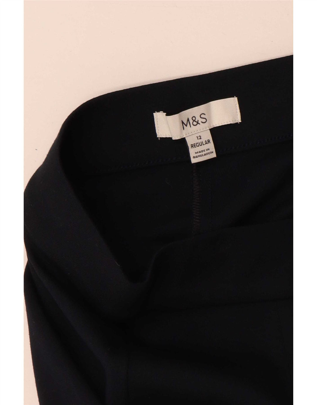Marks & Spencer Dame Casual Bukser UK 12 Medium W30 L31 Navy Blue