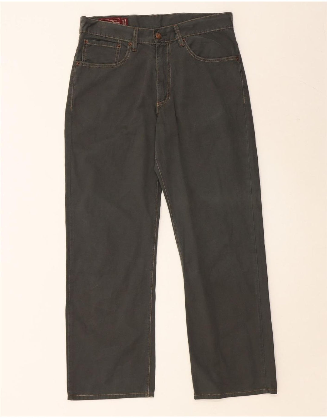 MARLBORO CLASSICS Straight Casual bukser til mænd W32 L28 Grøn bomuld