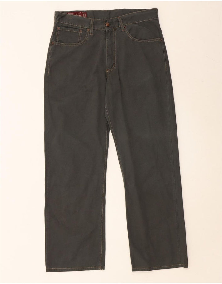 MARLBORO CLASSICS Straight Casual bukser til mænd W32 L28 Grøn bomuld