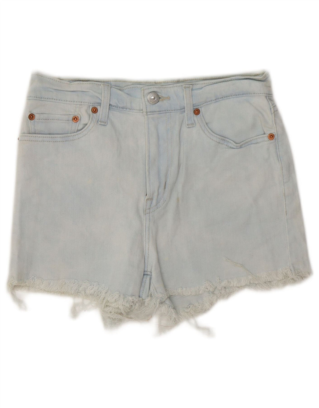 Levi's højtaljede denimshorts til kvinder W27 Små blå bomuld