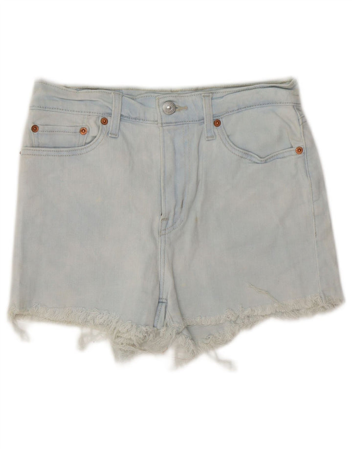 Levi's højtaljede denimshorts til kvinder W27 Små blå bomuld