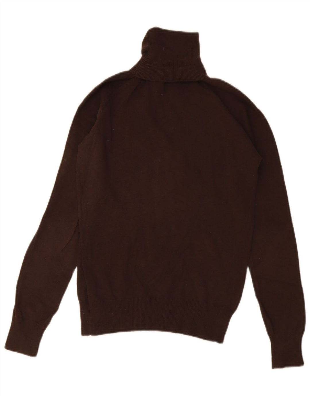 Zara Dame Rullehals Jumper Sweater UK 10 Lille brun bomuld