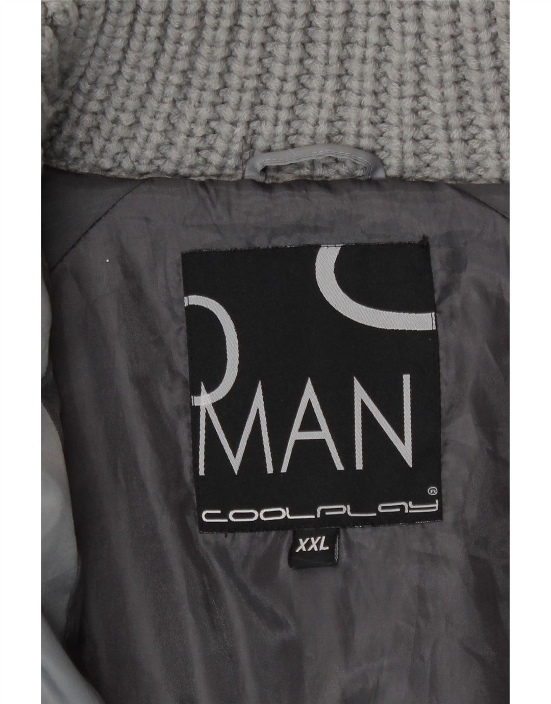 Vintage polstret herrejakke UK 44 2XL Grå Polyester