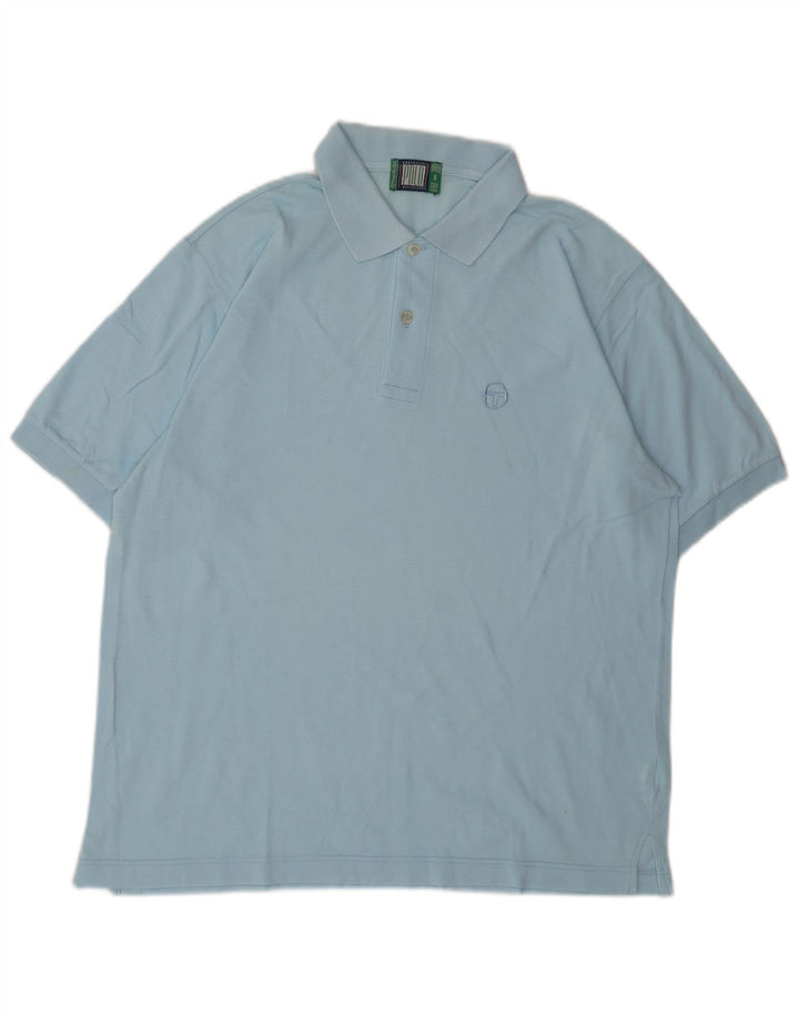 Sergio Tacchini Herre poloshirt IT 50 Medium Blå Bomuld