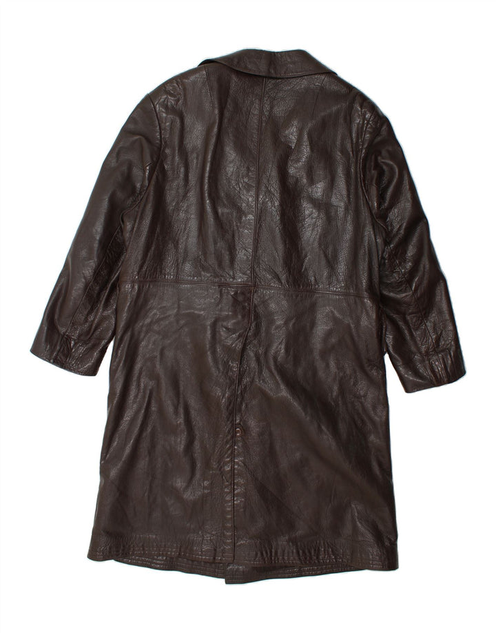 VINTAGE Mens Leather Coat UK 40 Large Brown Vintage Vintage and Second-Hand Vintage from Messina Hembry 