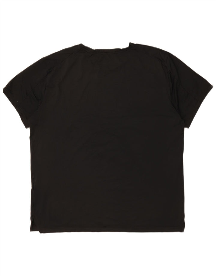 Nike Herre Dri Fit Standard Fit Grafisk T-Shirt Top Stor Sort Polyester