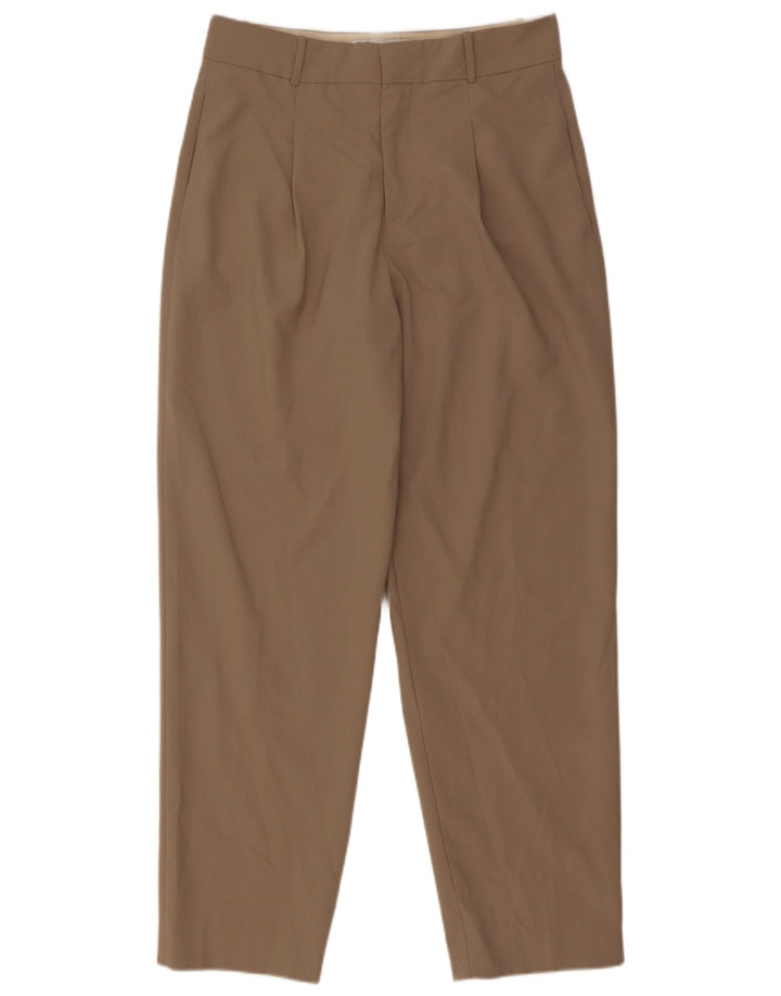 Zara koniske jakkesætbukser til kvinder Medium W28 L30 Beige Polyester