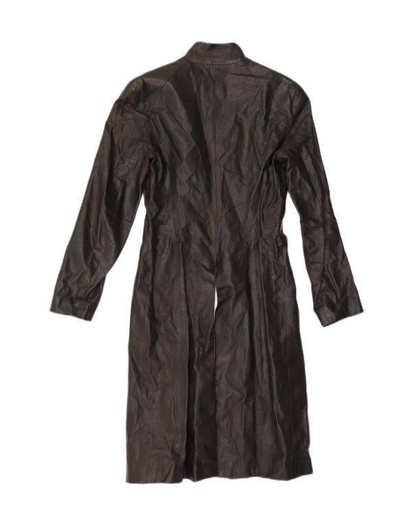 Plein Sud Dame Læderfrakke EU 38 Medium Sort Læder