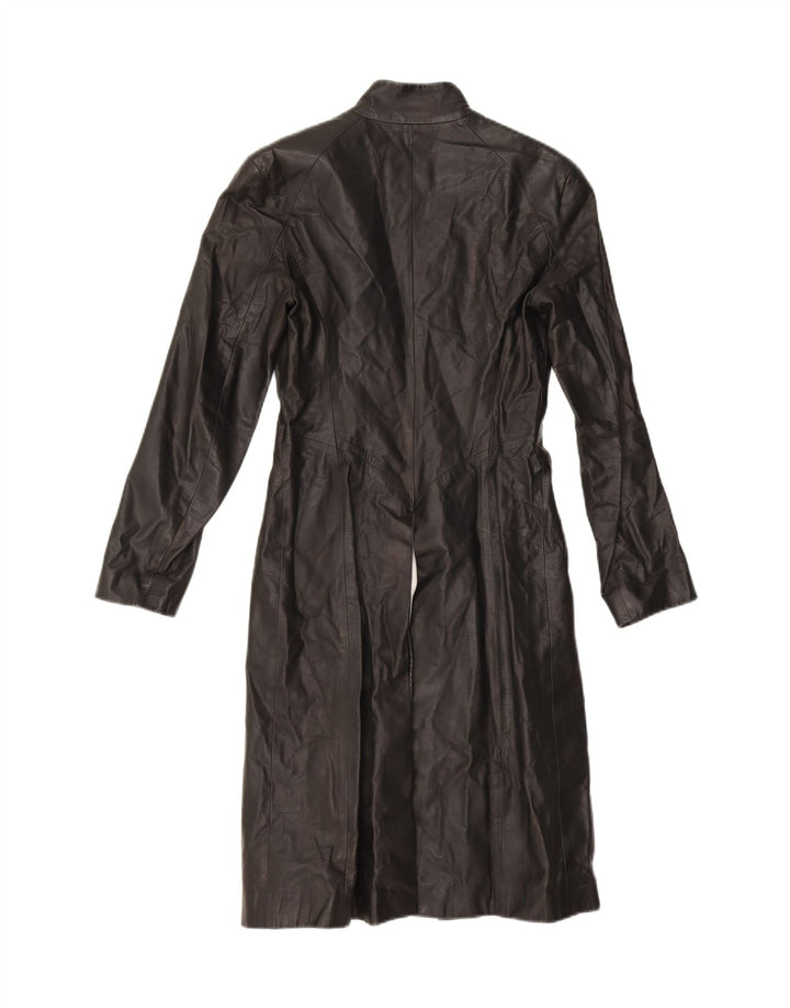 Plein Sud Dame Læderfrakke EU 38 Medium Sort Læder