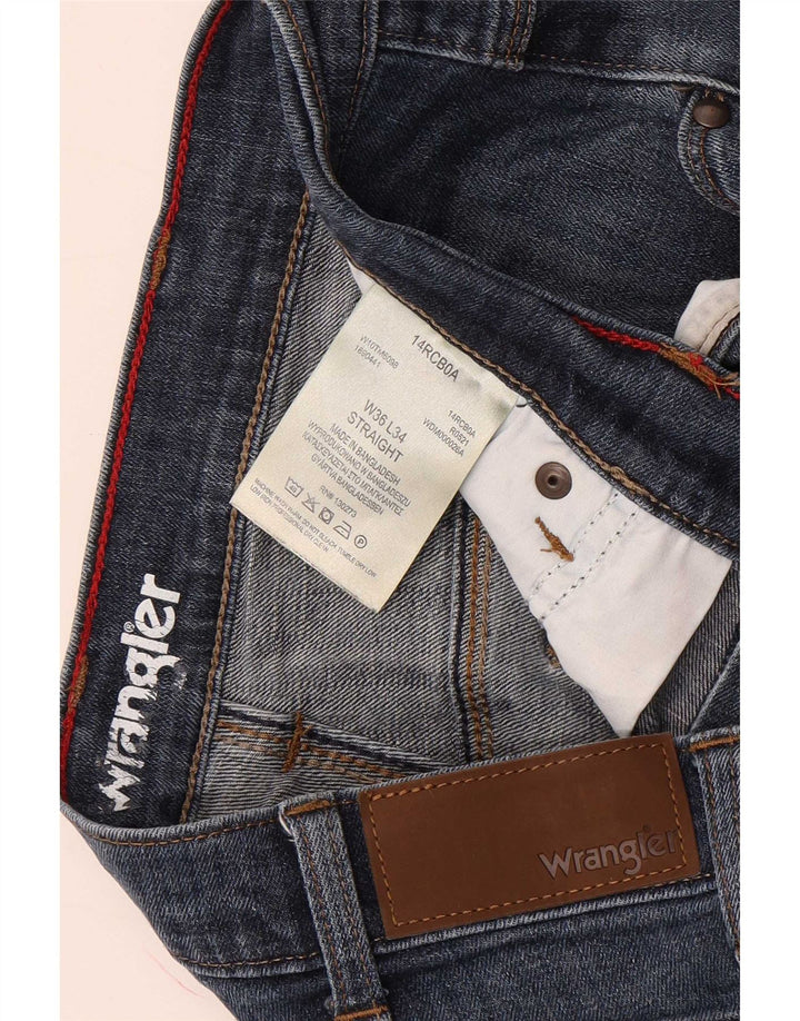 Wrangler Straight Jeans til mænd W36 L34 blå bomuld