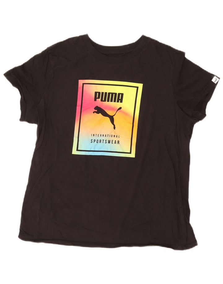 PUMA Graphic T-Shirt Top UK 14 Large Sort