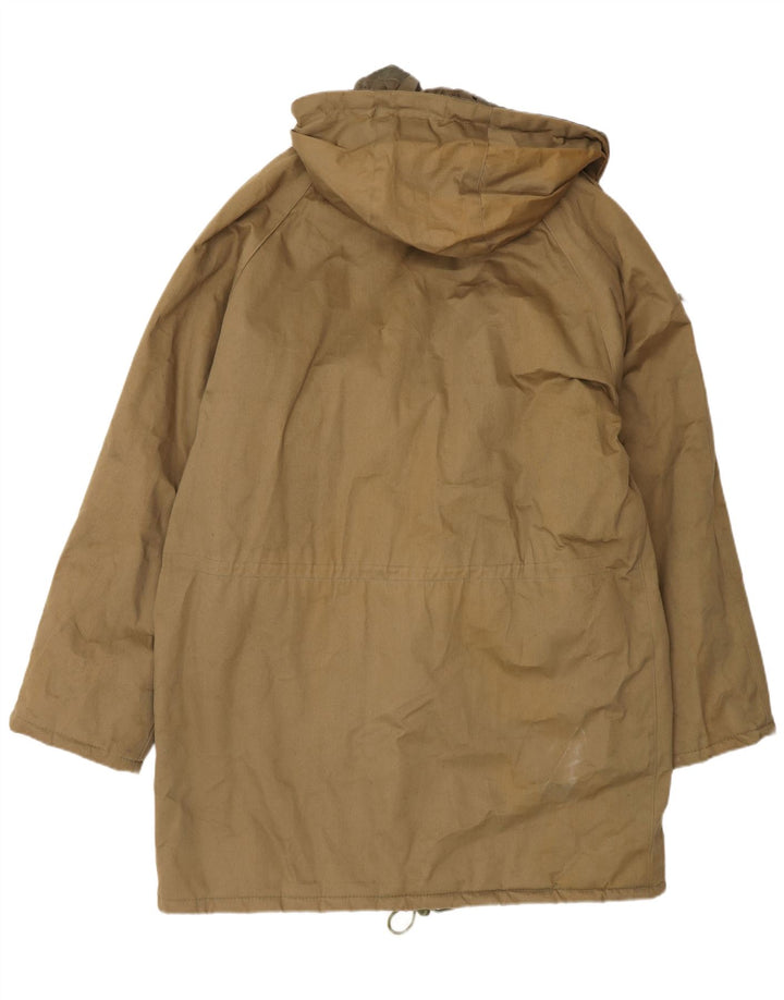 Vintage Herre Hooded Windbreaker Coat IT 56 3XL Khaki