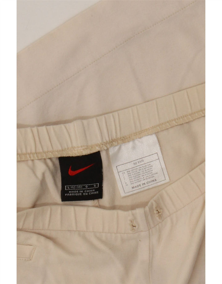 Nike sportsshorts til kvinder US 12/14 Large Beige Bomuld