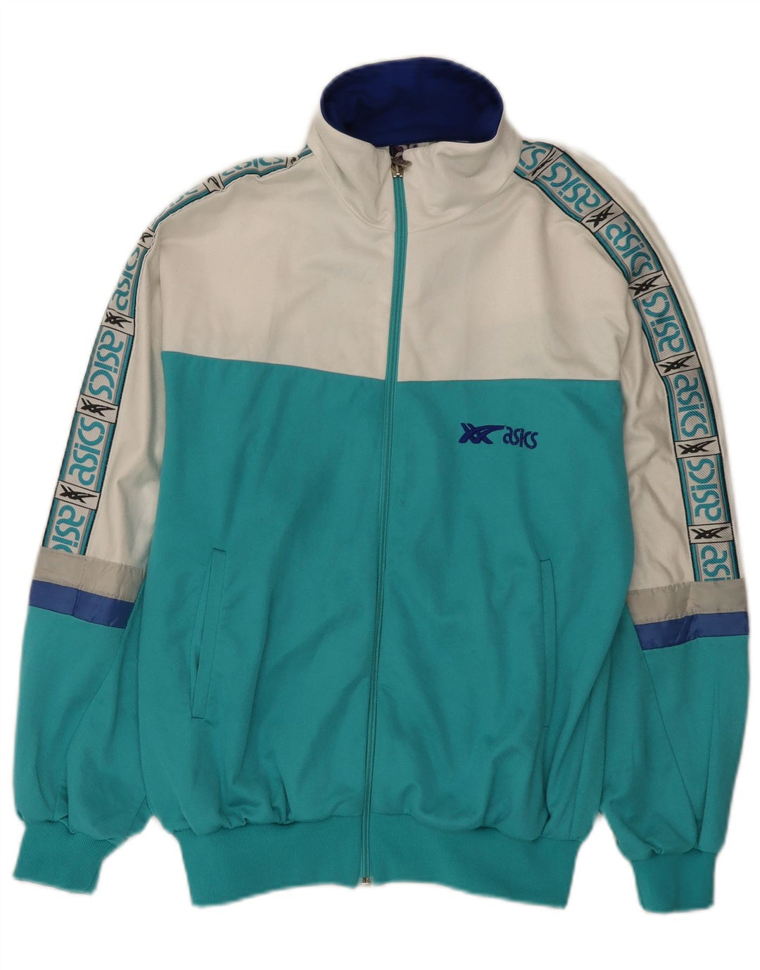 Asics Herre grafisk træningsdragt Topjakke Medium Turkis Colourblock