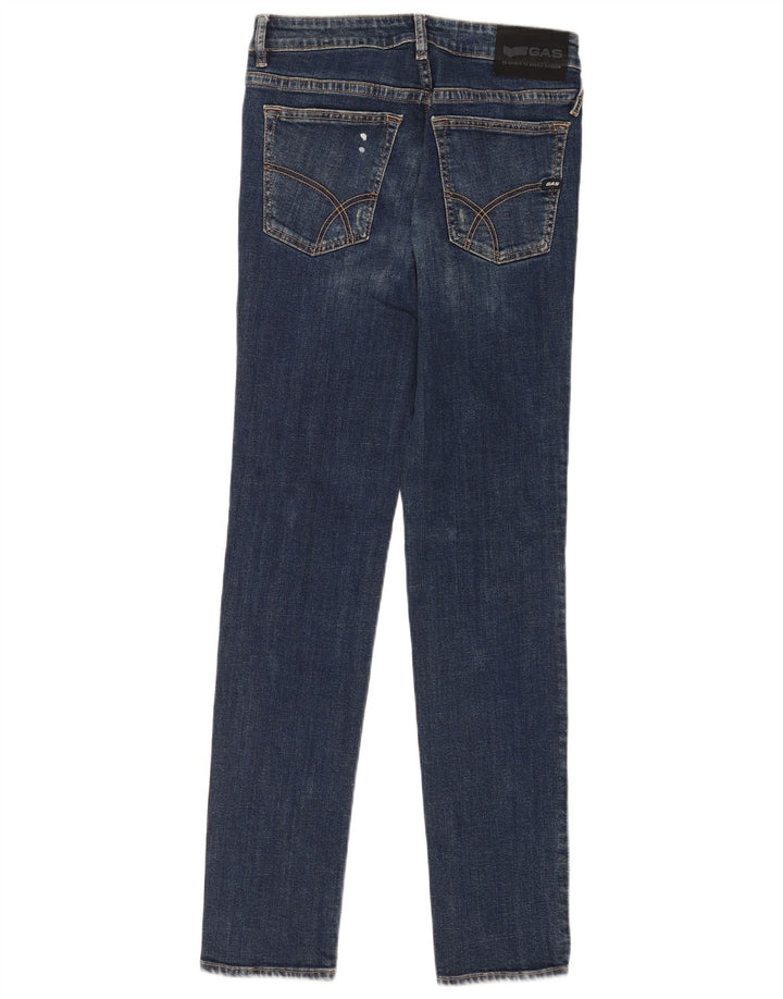 Gas Herre Distressed Slim Jeans W29 L34 Marineblå Bomuld