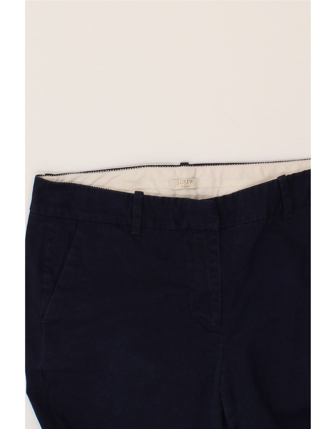 J. CREW Womens Stretch Chino Trousers US 8 Medium W30 L32 Navy Blue Vintage J. Crew and Second-Hand J. Crew from Messina Hembry 