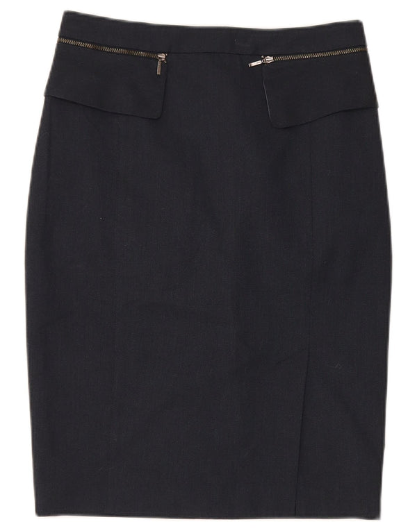 Oasis Womens Pencil Skirt UK 10 Small W28 Navy Blue Polyester