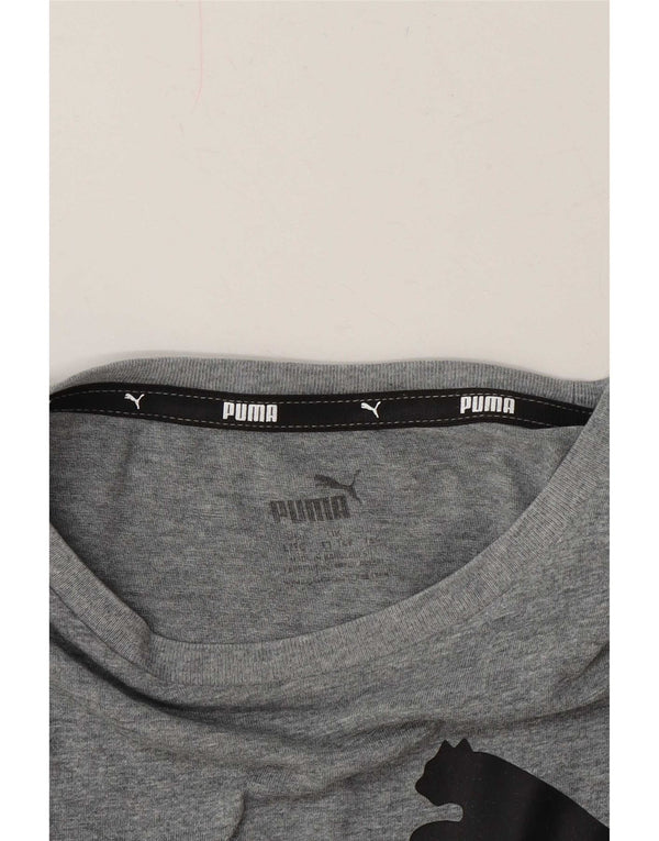 Puma drenge grafisk t-shirt top 13-14 år grå