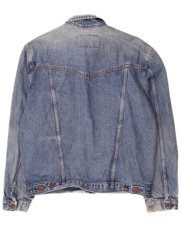 WRANGLER Herre denimjakke UK 40 Large Blue Cotton