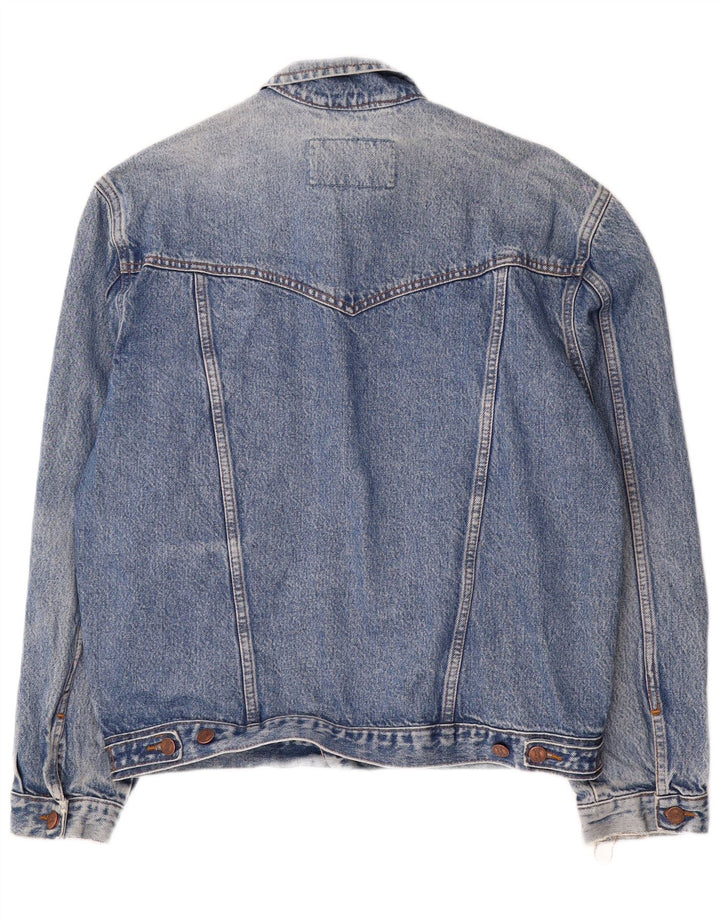 WRANGLER Herre denimjakke UK 40 Large Blue Cotton