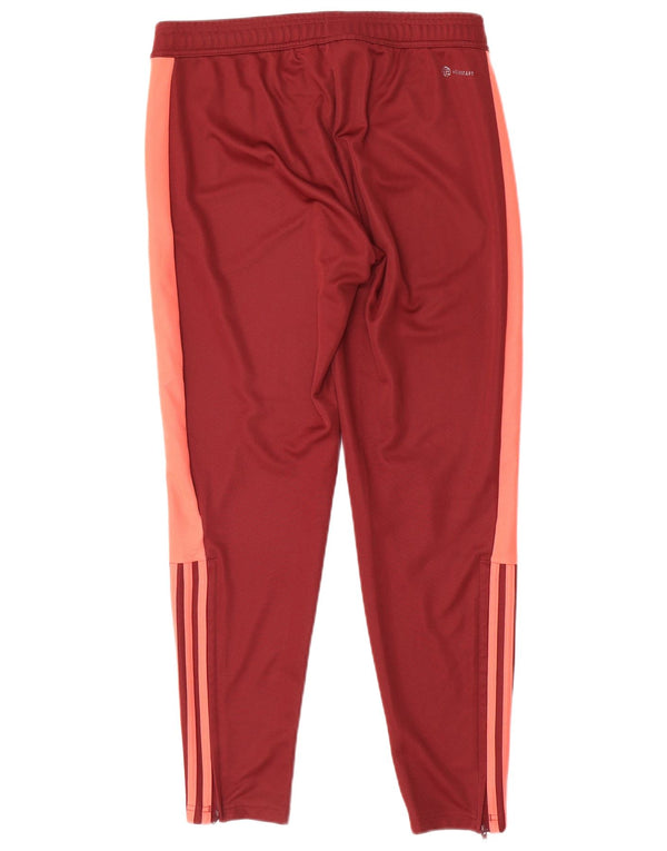 Adidas Aeroready træningsdragtsbukser til kvinder UK 12/14 Medium Rød Colourblock