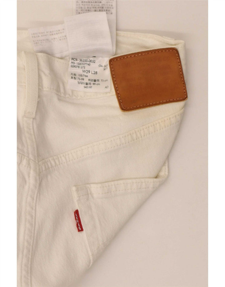 Levi's Straight Jeans til mænd W29 L28 Hvid bomuld