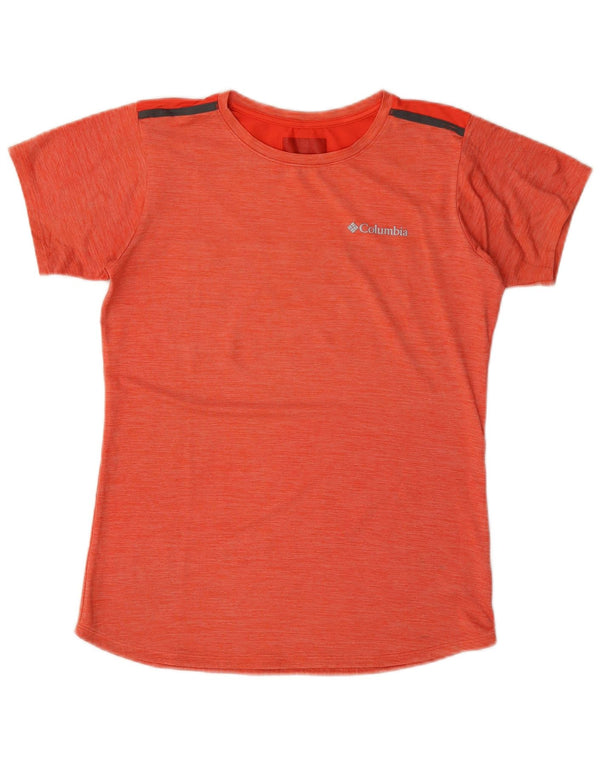 Columbia T-Shirt Top UK 16 Stor Orange Polyester